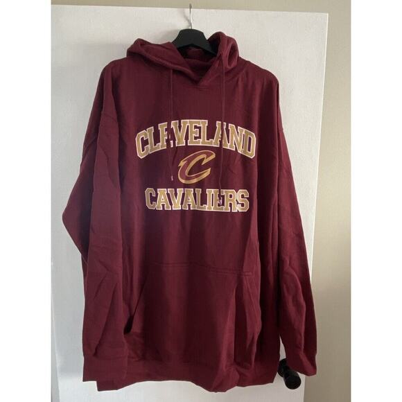 Men’s Cleveland Cavaliers Hoodie NWT 2XLT Big And Tall Burgundy Fanatics - Picture 2 of 4